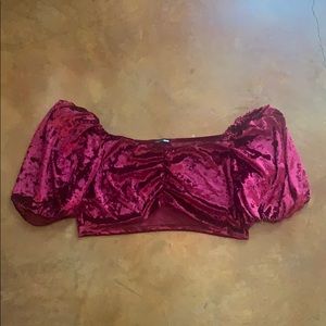 Velvet crop top